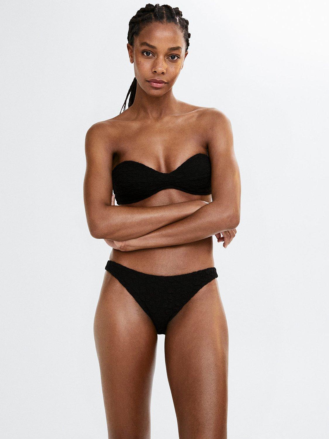 Mango Pami Bikini Top, Black