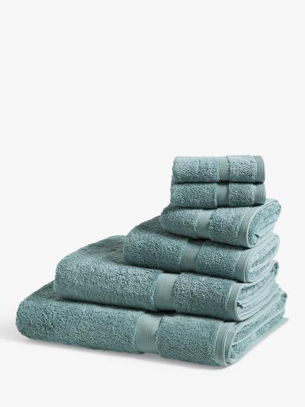 John Lewis Egyptian Cotton Towels, Soft Teal