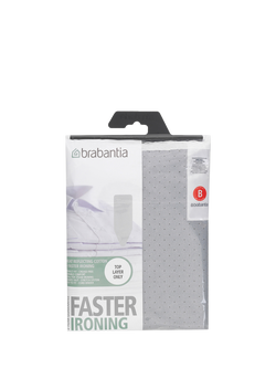 Brabantia Metallised Ironing Board Cover, Light Grey - view 2, Grey