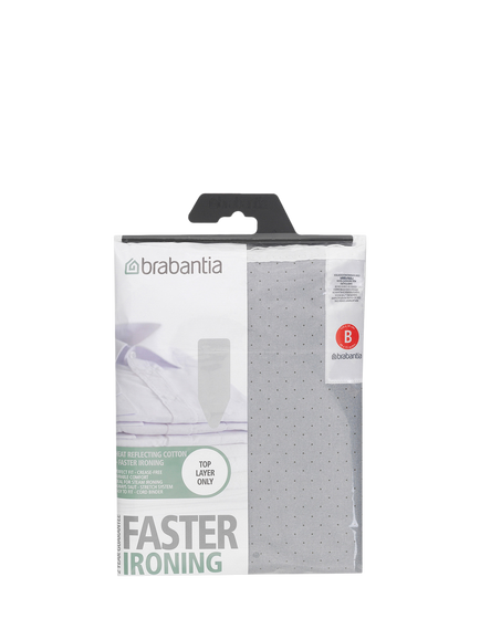 Brabantia Metallised Ironing Board Cover, Light Grey - view 2, Grey