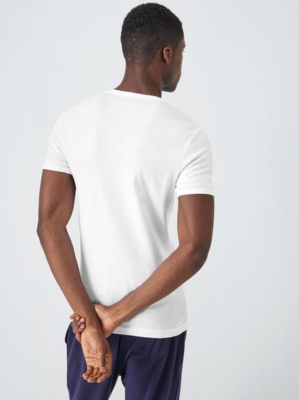 John Lewis Organic Cotton Short Sleeve Vest, Pack of 2, White - view 2, Wht