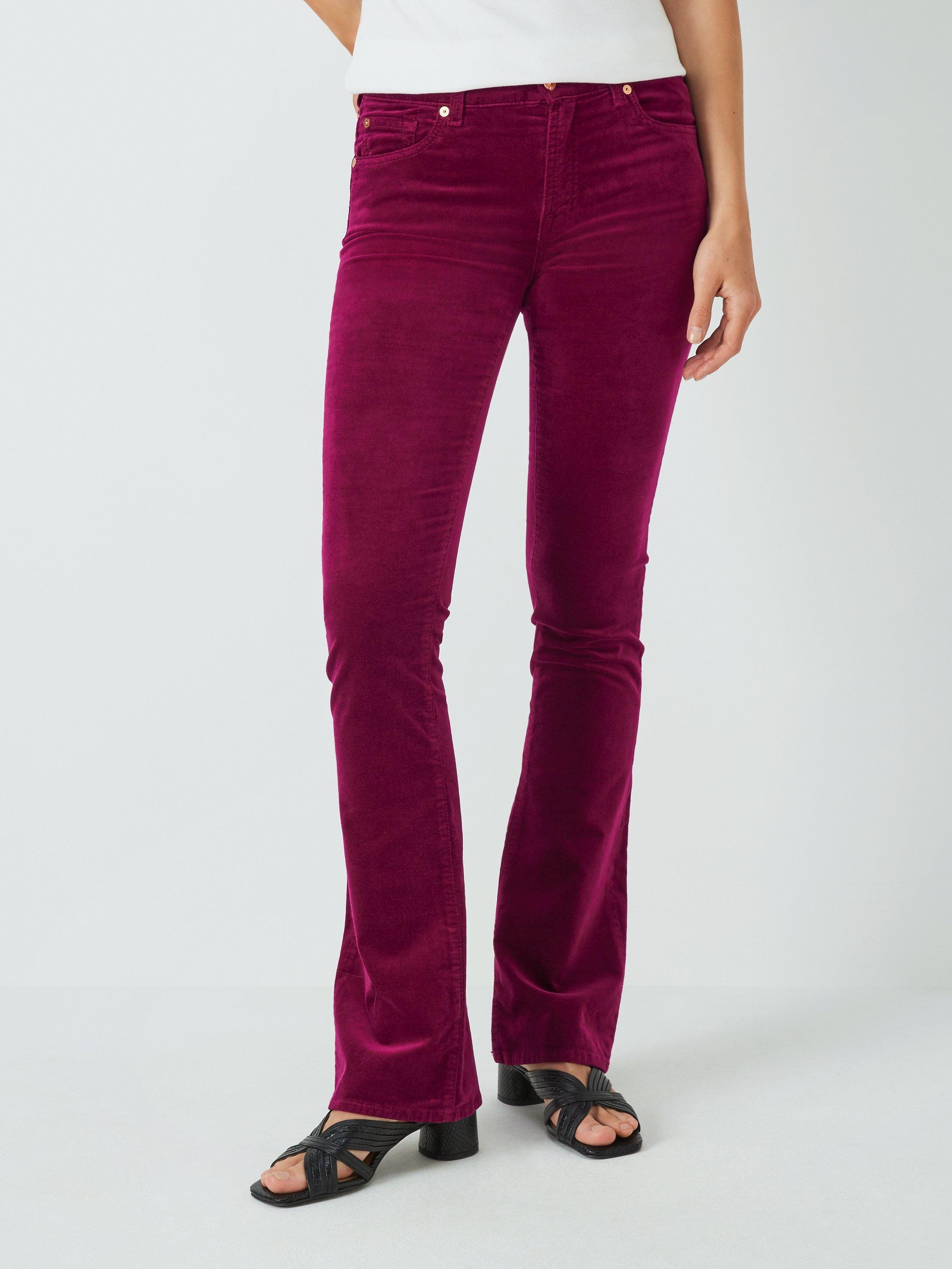 7 For All Mankind Bootcut Corduroy Jeans, Red