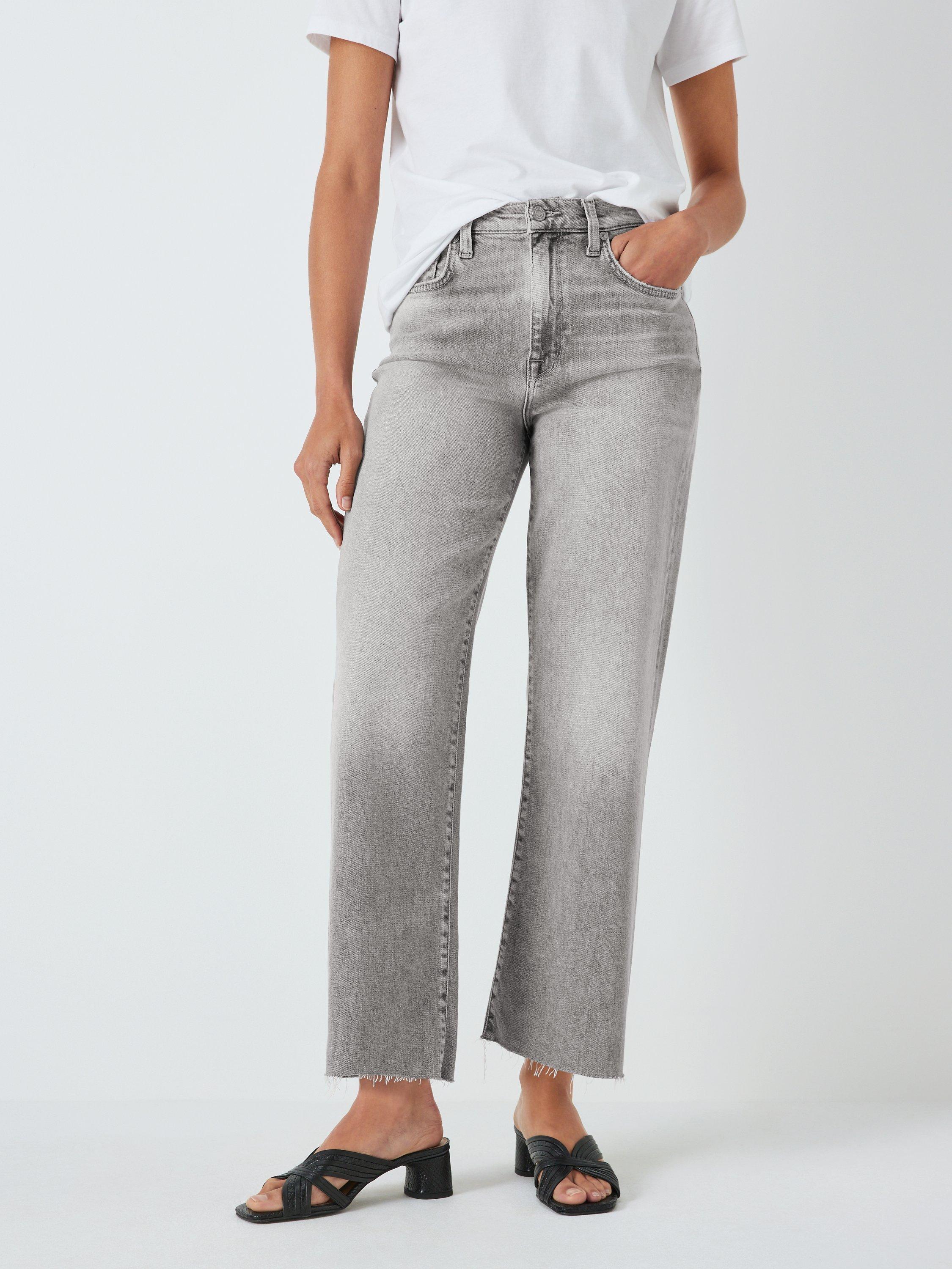 7 For All Mankind Cropped Alexa Jeans, Grey