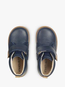 Start-Rite Baby Totter Leather Shoes, French Navy - view 2, French Navy Leather
