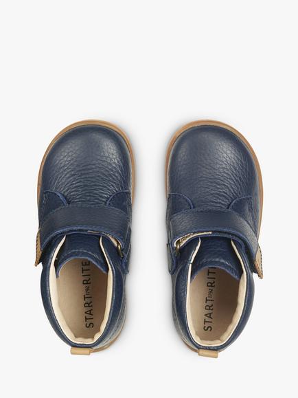 Start-Rite Baby Totter Leather Shoes, French Navy - view 2, French Navy Leather