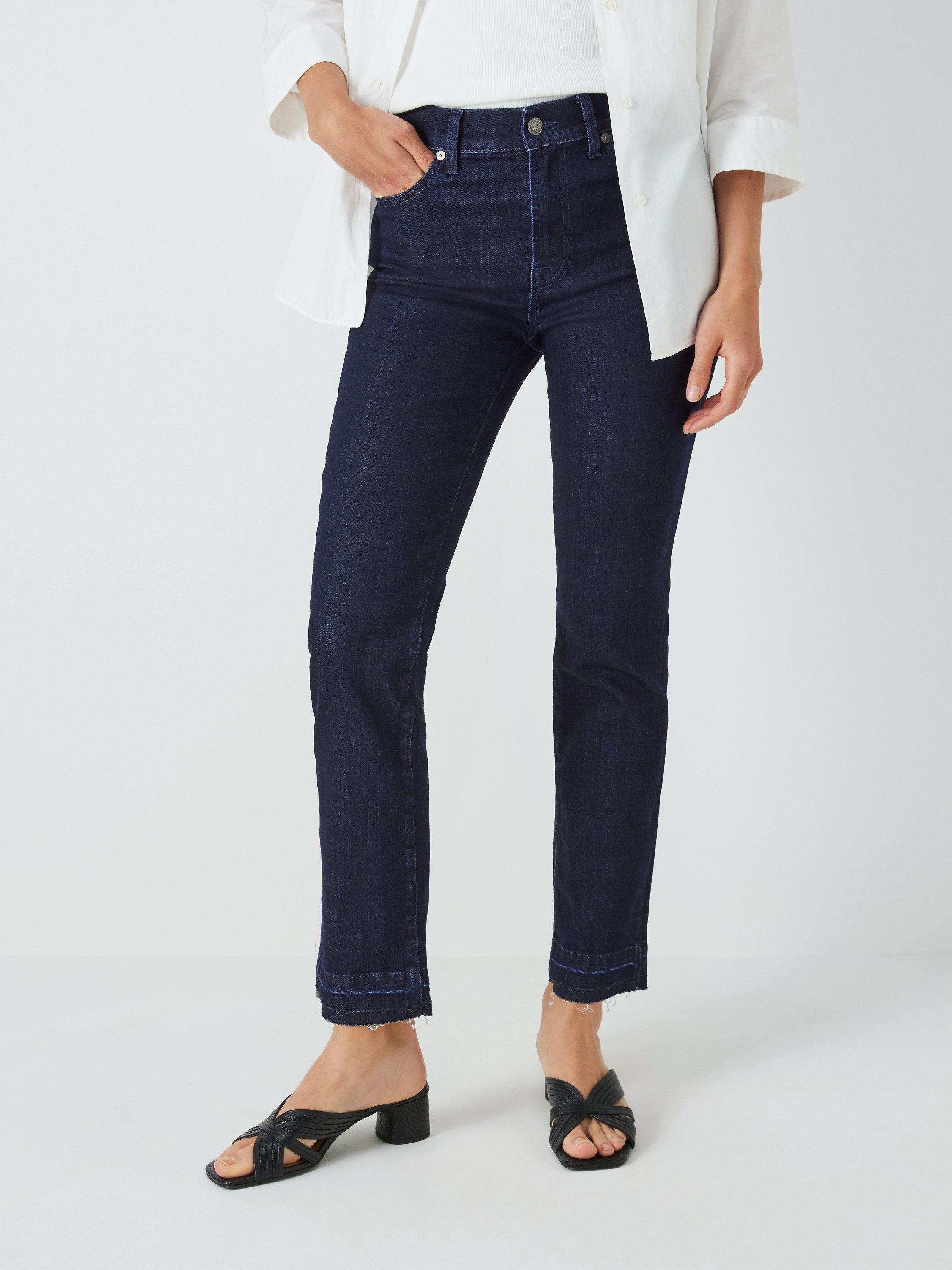 7 For All Mankind The Straight Crop, Dark Blue