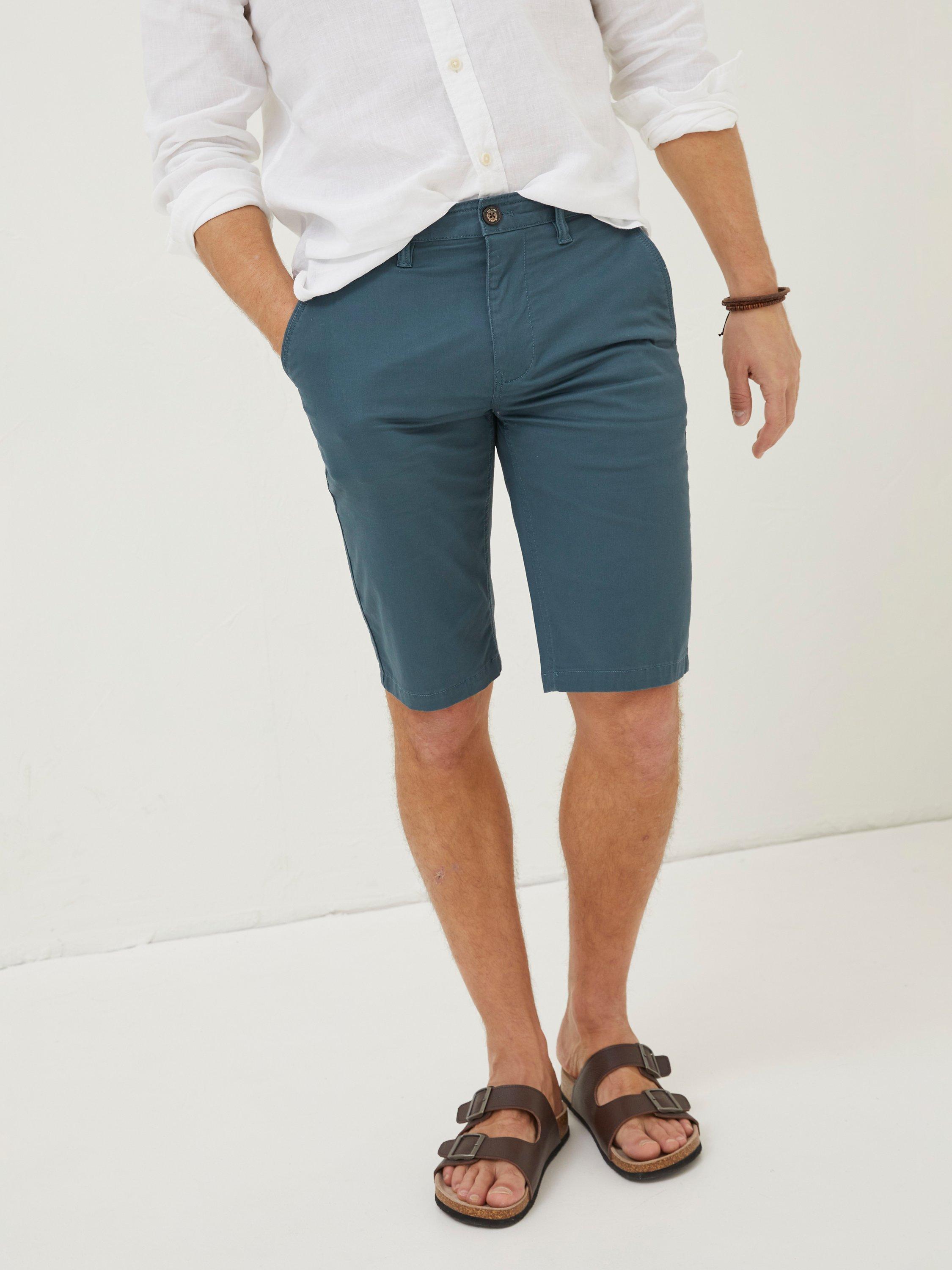 FatFace Mawes Chino Shorts, Teal Blue