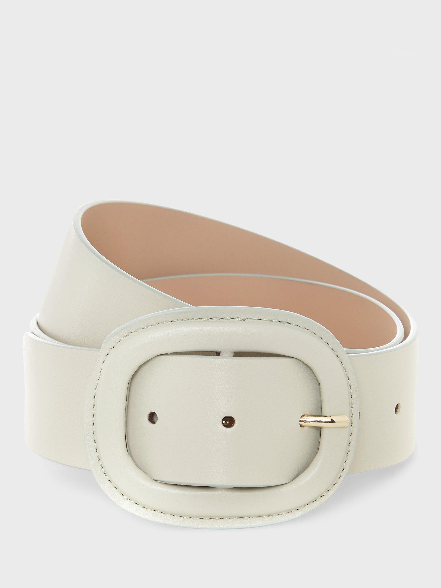 Hobbs Abbie Leather Belt, Thyme Green