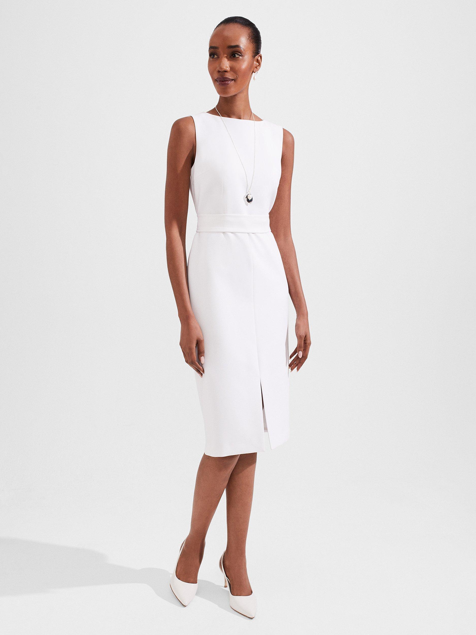 Hobbs Kaia Shift Dress, Fresh Ivory