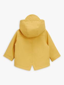 John Lewis Baby Water Resistant Rain Mac Jacket, Yellow - view 2, Yellow
