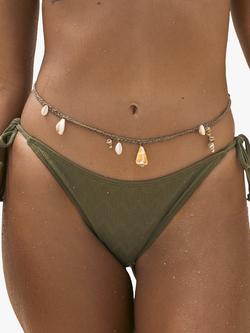 Roxy Coolness Tie Side Bikini Bottoms, Khaki, Khaki