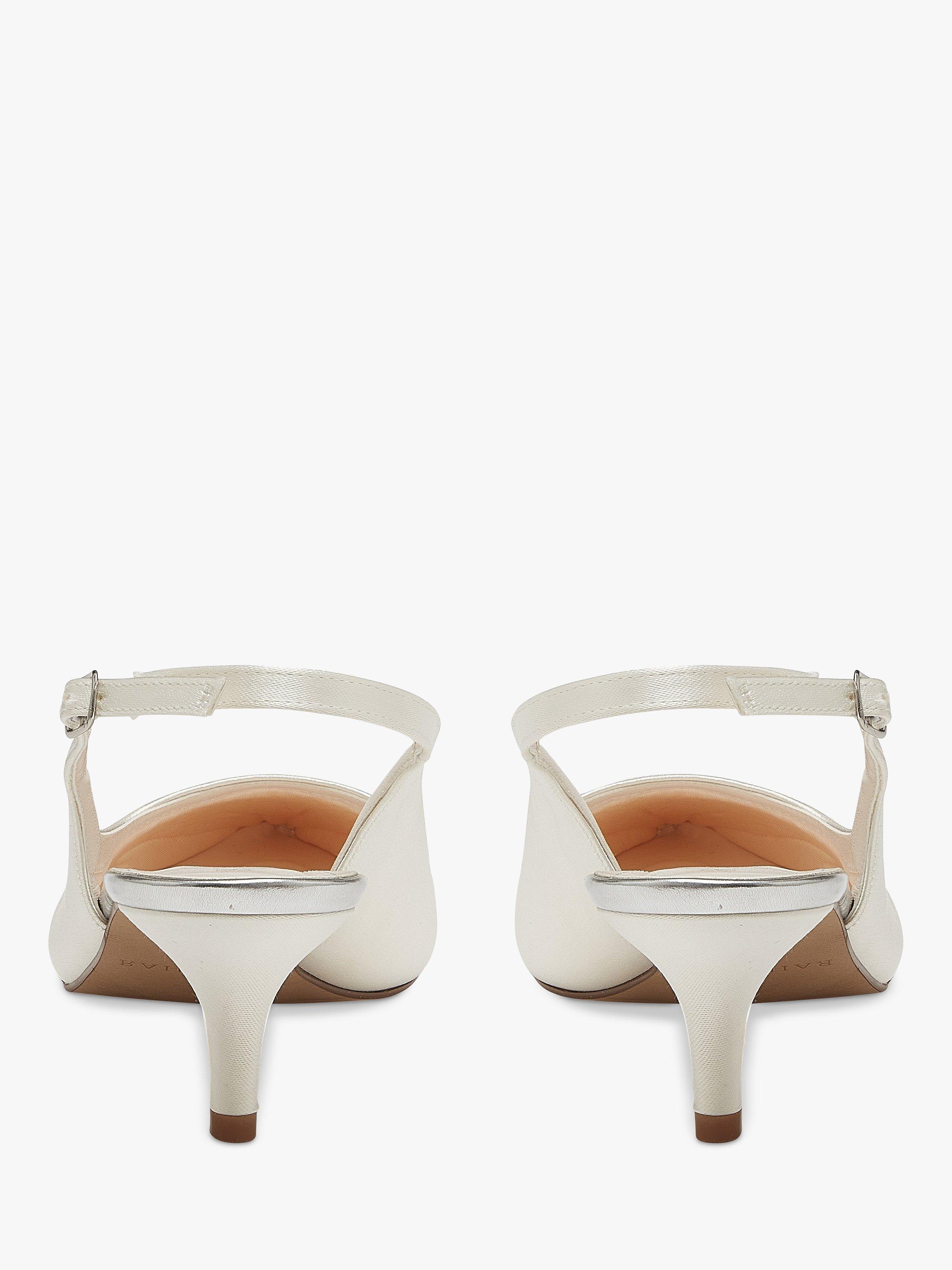 Product image 3 of 5, which shows Rainbow Club Joni Satin Shoe, Ivory Satin, 4S