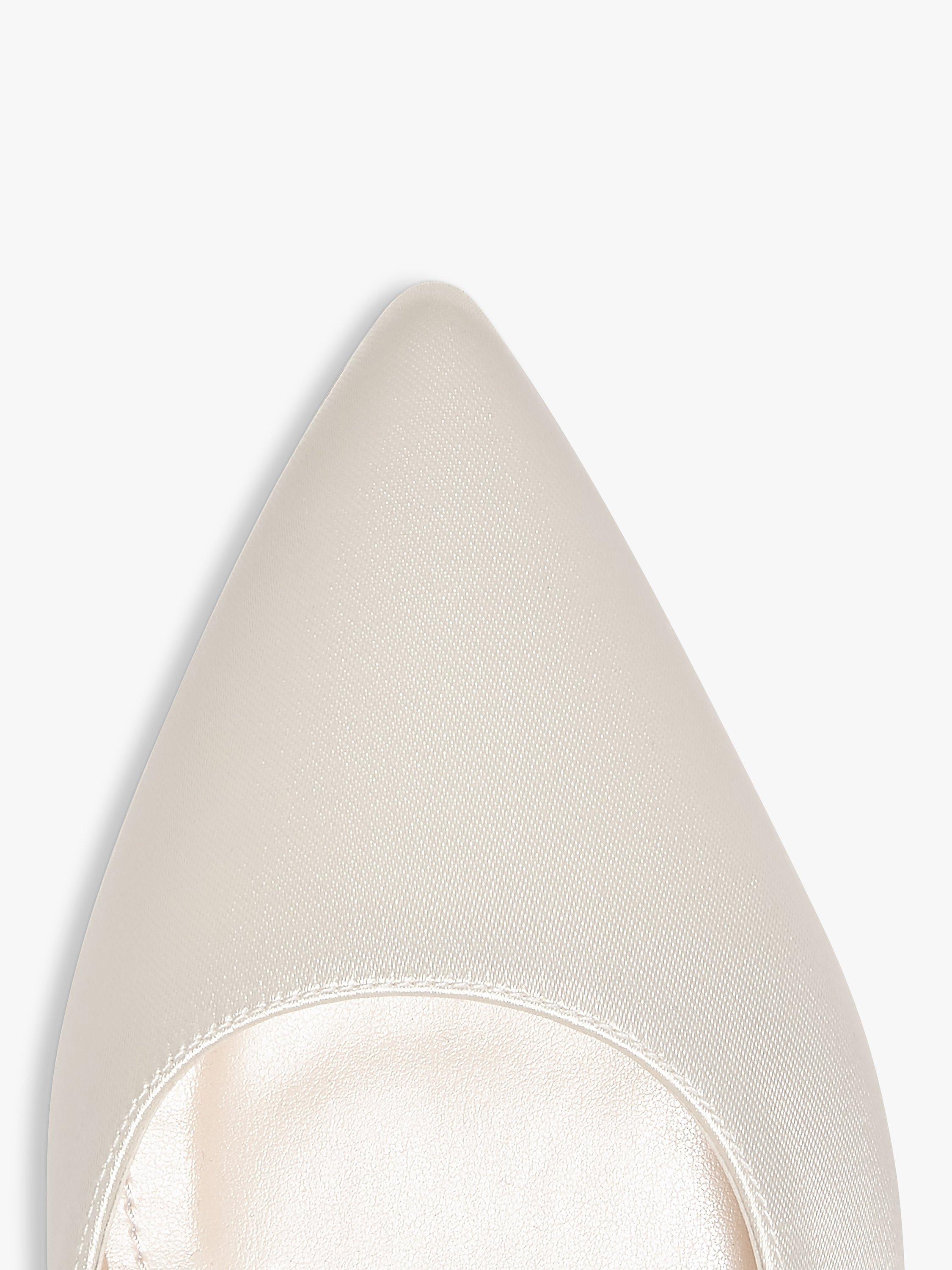 Product image 4 of 5, which shows Rainbow Club Joni Satin Shoe, Ivory Satin, 4S