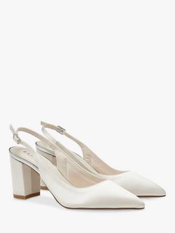 Rainbow Club Faith Wide Fit Court Shoes, Ivory Satin, Ivory Satin
