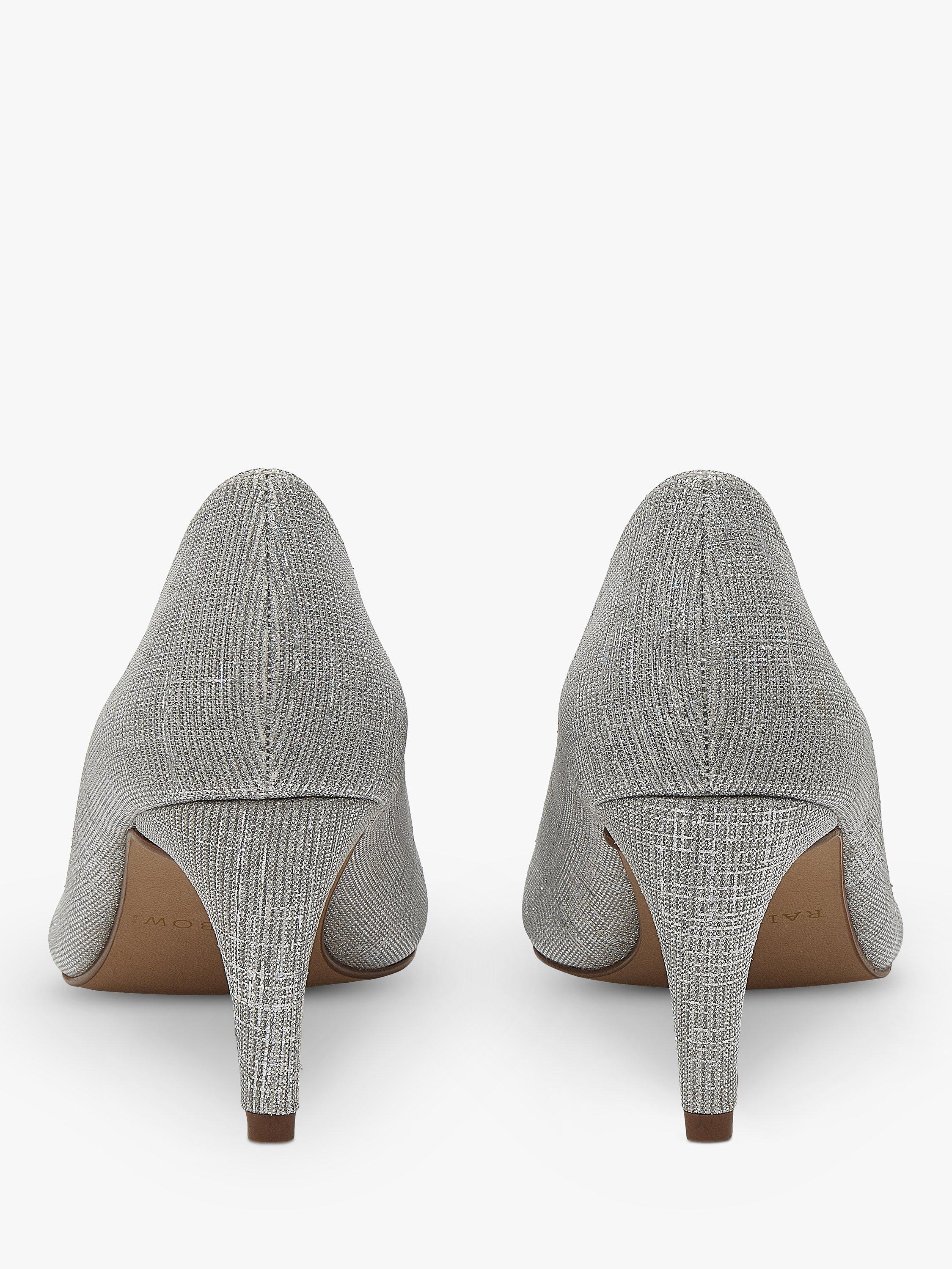 Product image 3 of 4, which shows Rainbow Club Stella Pointed Court Shoes, Silver Metallic, 3
