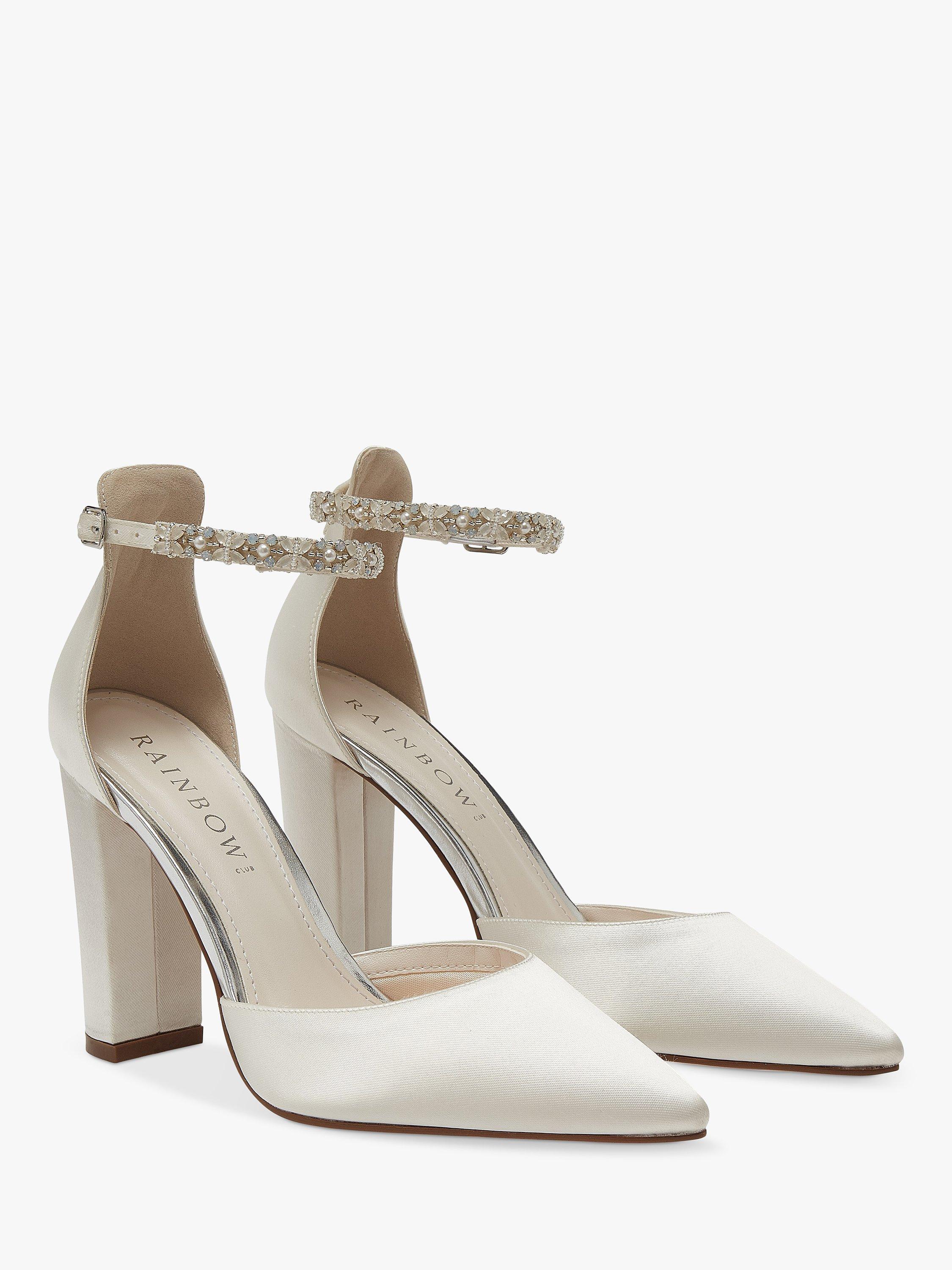 Rainbow Club Amelie Embellished Satin Court Shoes Ivory