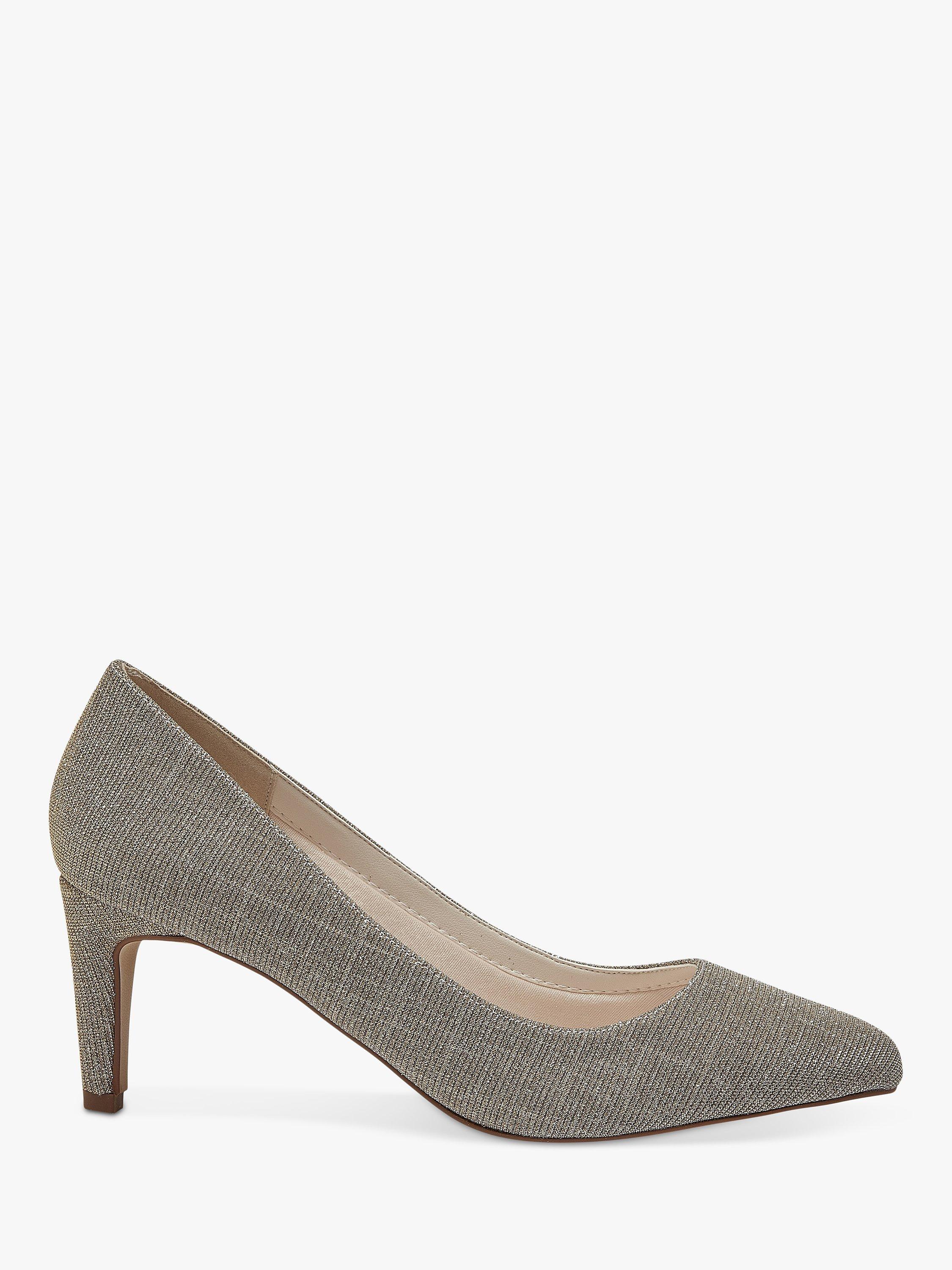 Product image 2 of 4, which shows Rainbow Club Stella Pointed Court Shoes, Gold Metallic, 3