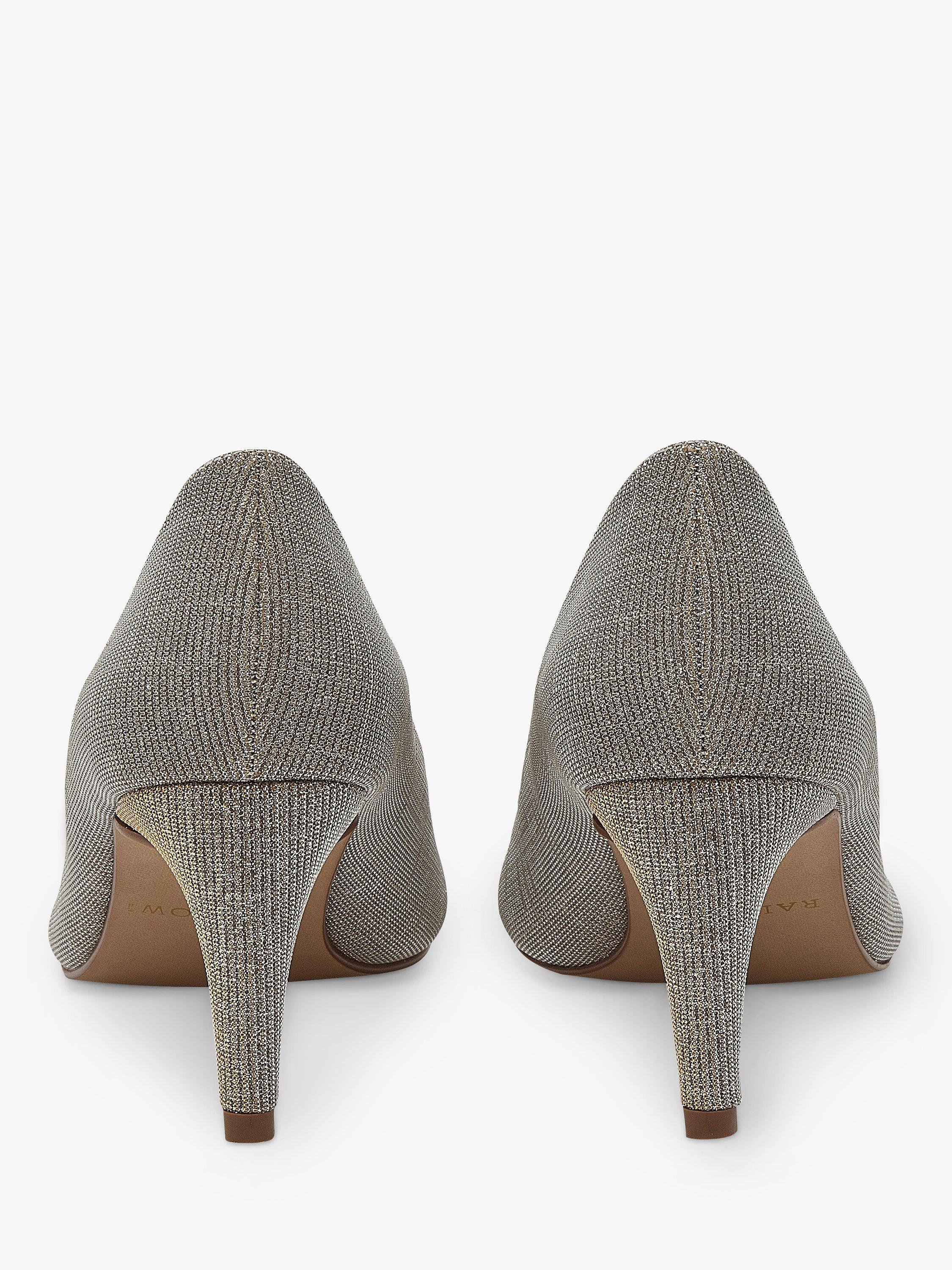 Product image 3 of 4, which shows Rainbow Club Stella Pointed Court Shoes, Gold Metallic, 3