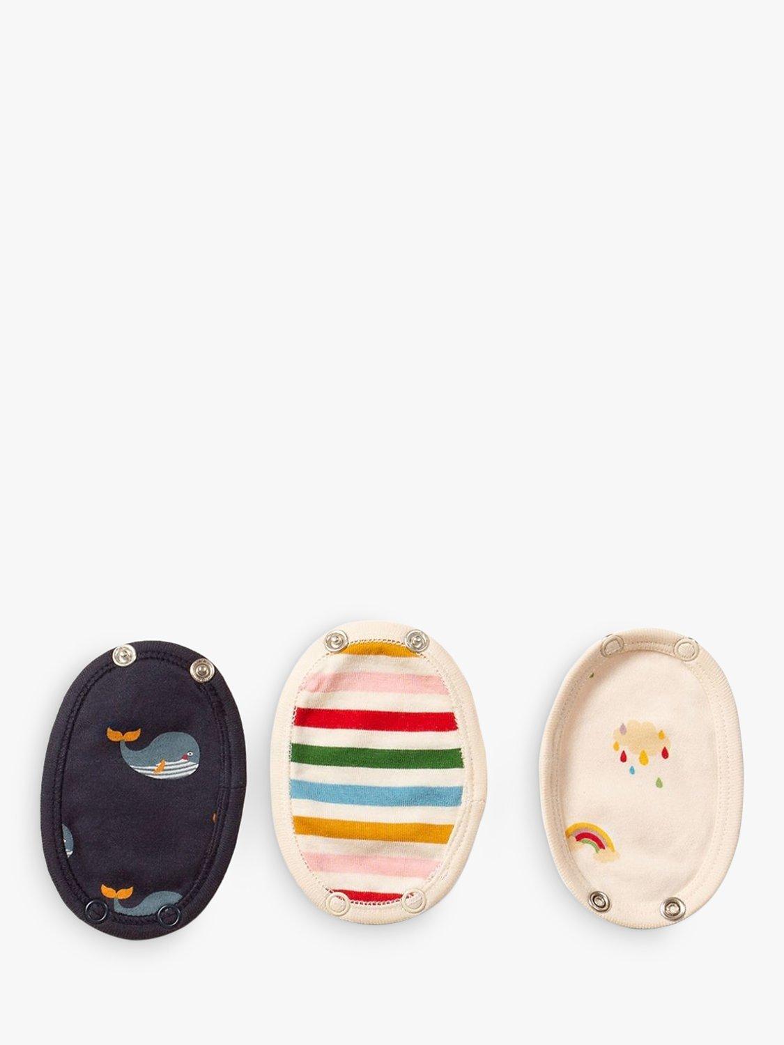 Little Green Radicals Baby Adaptive Organic Cotton Bodysuit Extenders, Multi