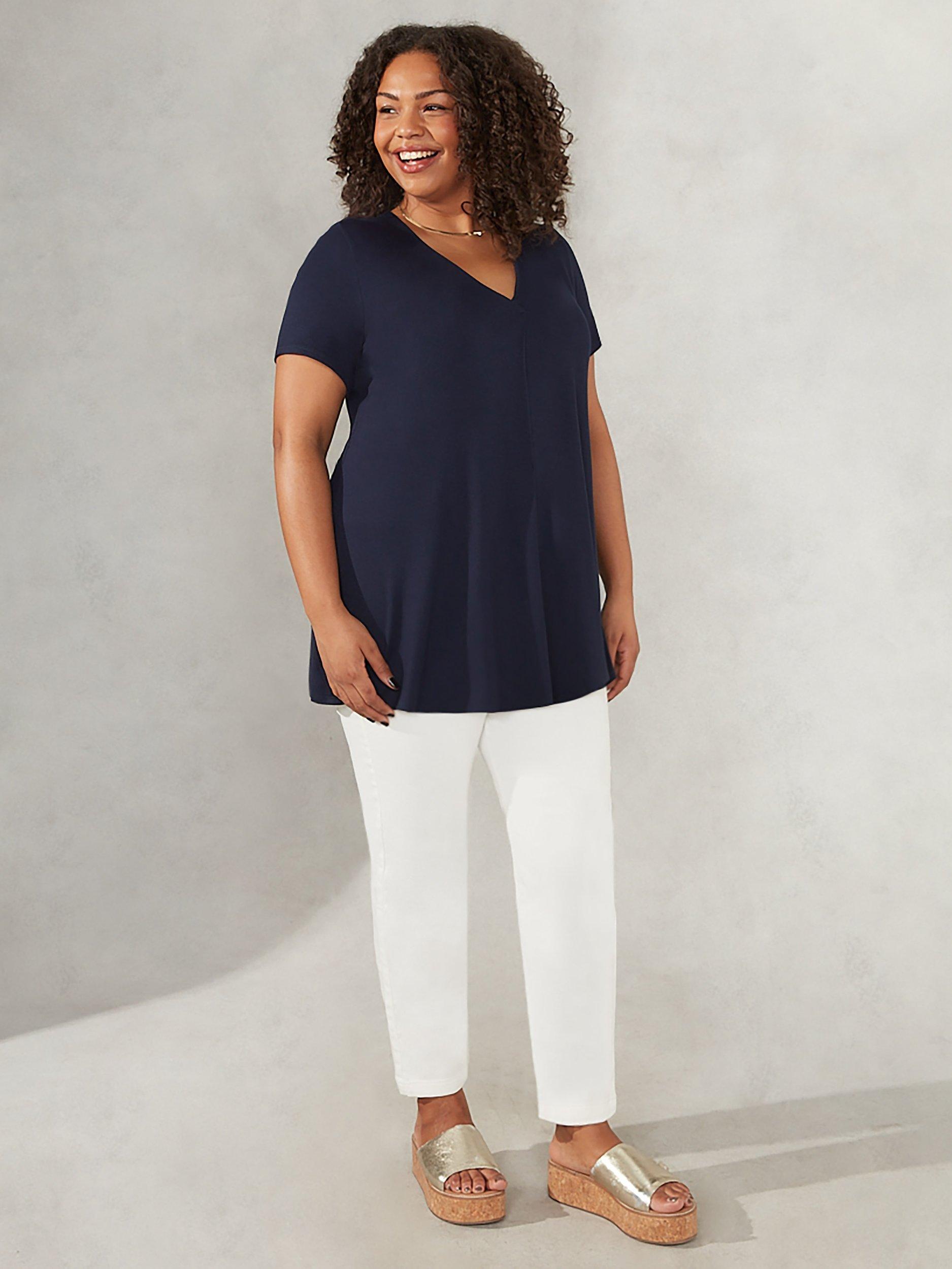 Live Unlimited Curve Jersey Pleat Front Top