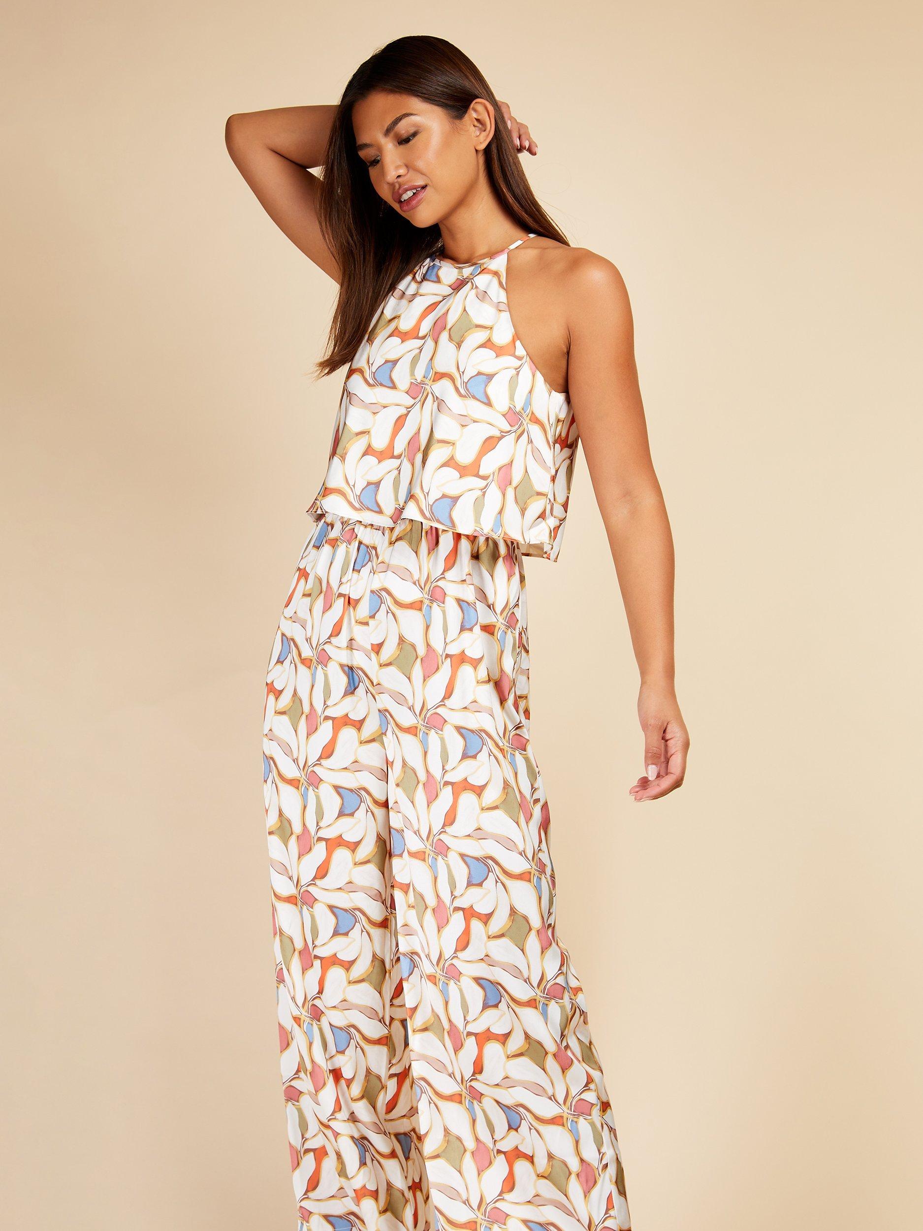 Product image 1 of 4, which shows Little Mistress Multi Overlay Jumpsuit, Multi, 6