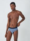 John Lewis Organic Cotton Briefs, Pack of 4, Blue/White