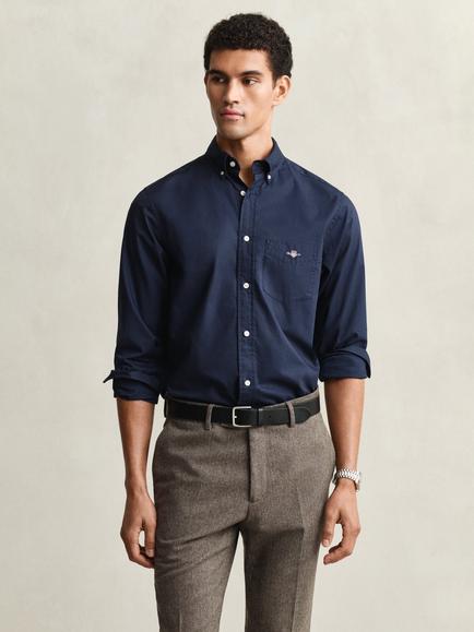 GANT Poplin Regular Fit Shirt, 410 Marine