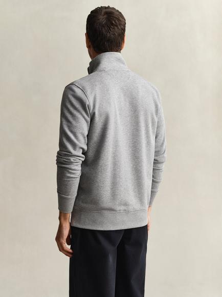 GANT Regular Shield Full Zip Jumper - view 2, 093 Grey Melange