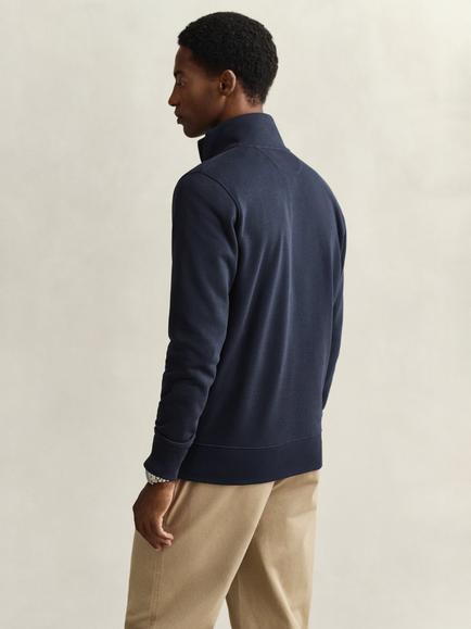 GANT Regular Shield Full Zip Jumper - view 2, 433 Evening Blue