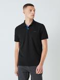 GANT Regular Contrast Pique Polo Shirt, Black