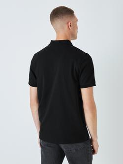 GANT Regular Contrast Pique Polo Shirt - view 2, Black