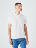 GANT Regular Shield Short Sleeve Pique Polo Top, Evening Blue, 110 White