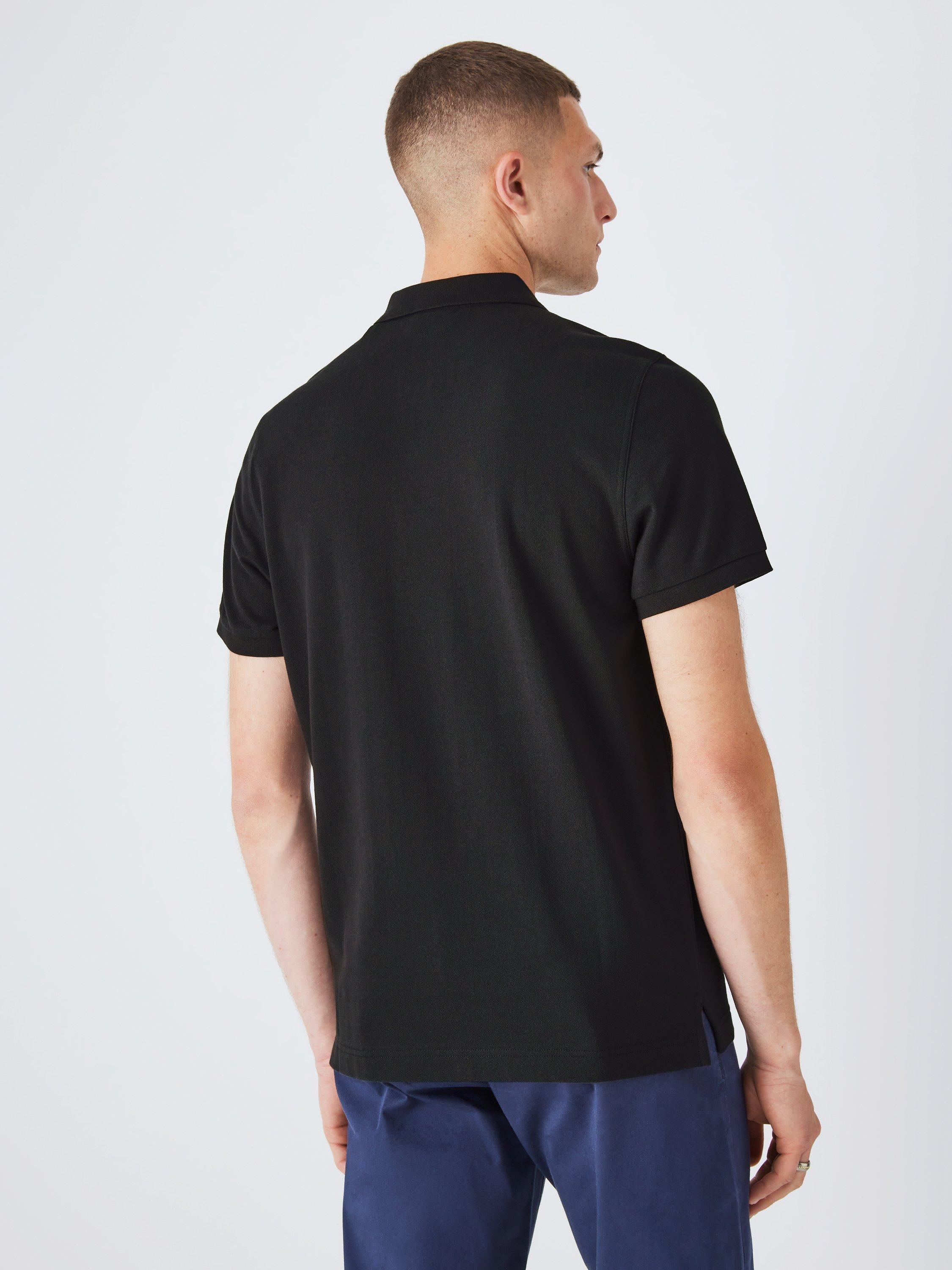 Product image 2 of 5, which shows GANT Regular Shield Short Sleeve Pique Polo Top, 005 Black, S