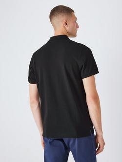 GANT Regular Shield Short Sleeve Pique Polo Top, Evening Blue - view 2, 005 Black