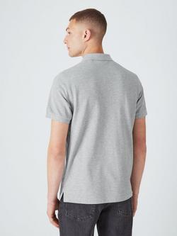 GANT Piqué Shield Short Sleeve Regular Fit Polo Shirt - view 2, Grey Melange