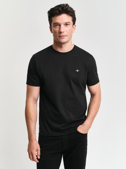 GANT Regular Shield Short Sleeve T-Shirt, Black