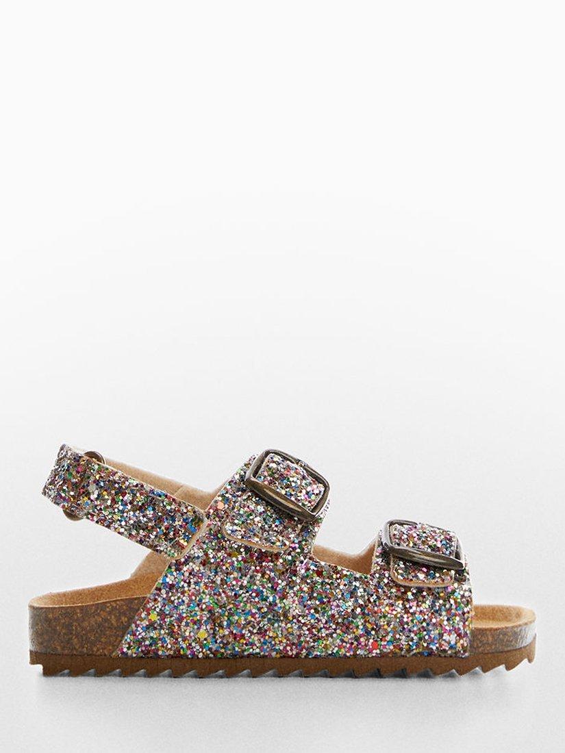 Mango Kids' Carla Sandals, Multi Glitter