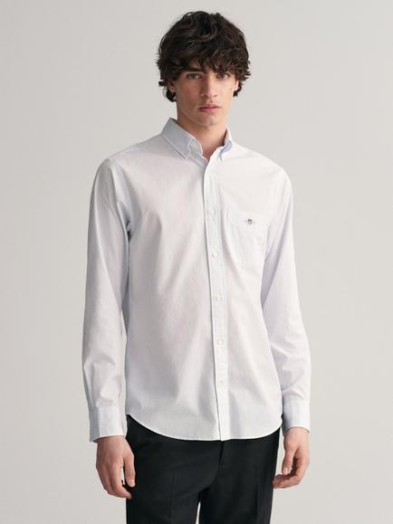 GANT Poplin Banker Stripe Shirt, 455 Light Blue, 455 Light Blue