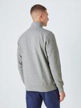 GANT Cotton Blend Half Zip Jumper, Grey Melange