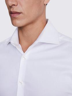Moss Slim Fit Double Cuff Twill Shirt - view 2, White