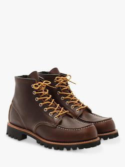 Red Wing Roughneck Moc Toe Briar Oil Slick Leather Boots, Brown, Briar Oil Slick