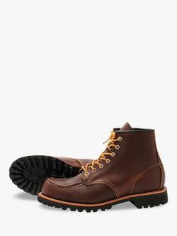 Red Wing Roughneck Moc Toe Briar Oil Slick Leather Boots, Brown - view 2, Briar Oil Slick