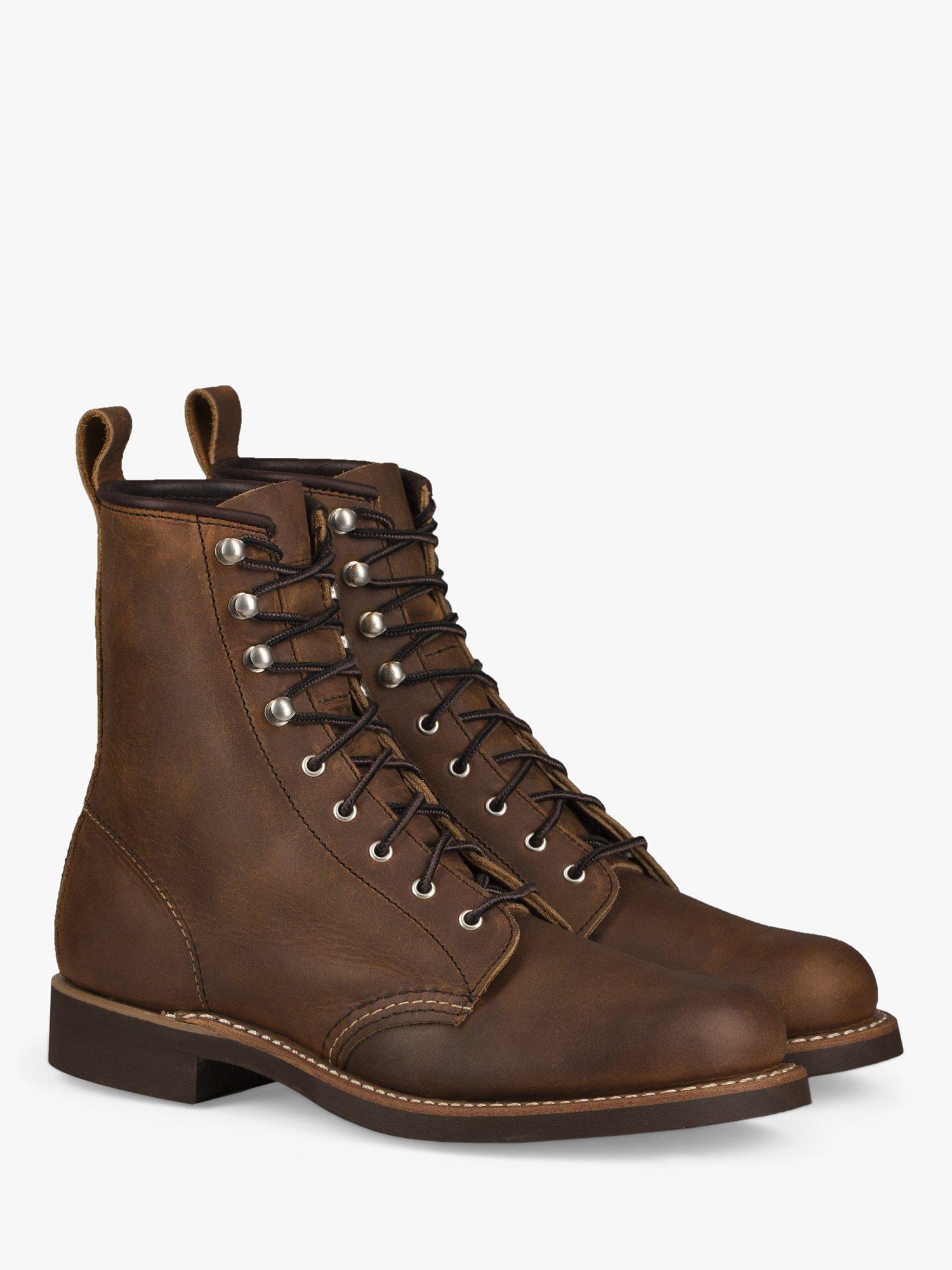Red Wing Silversmith Leather Lace-Up Boots, Copper Rough & Tuff, 4