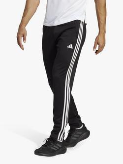 adidas Train Essentials 3-Stripes Training Joggers, Black/White