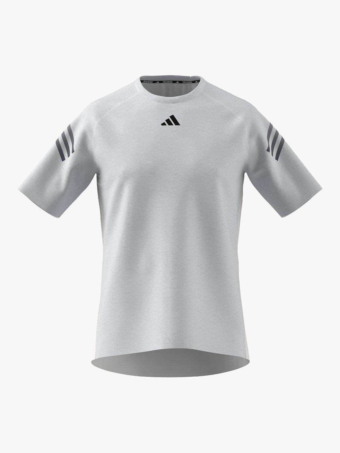 adidas Train Icons 3-Stripes Gym Top, White/Arctic