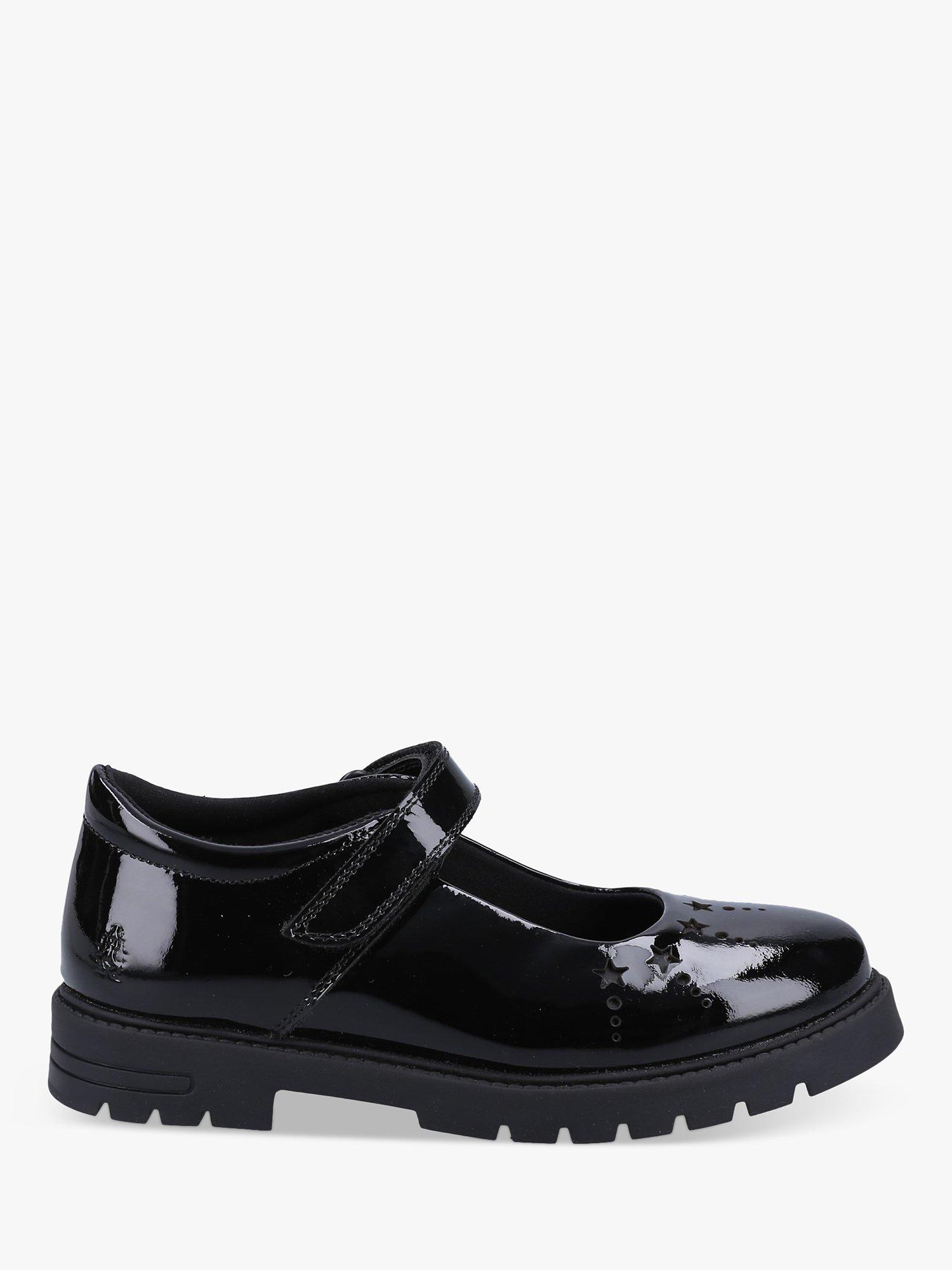 Hush Puppies Kids' Sabrina Mary Jane Junior School Shoes, Black Patent