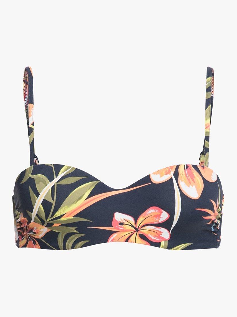 Roxy Into The Sun Bandeau Bikini Top, Navy/Multi