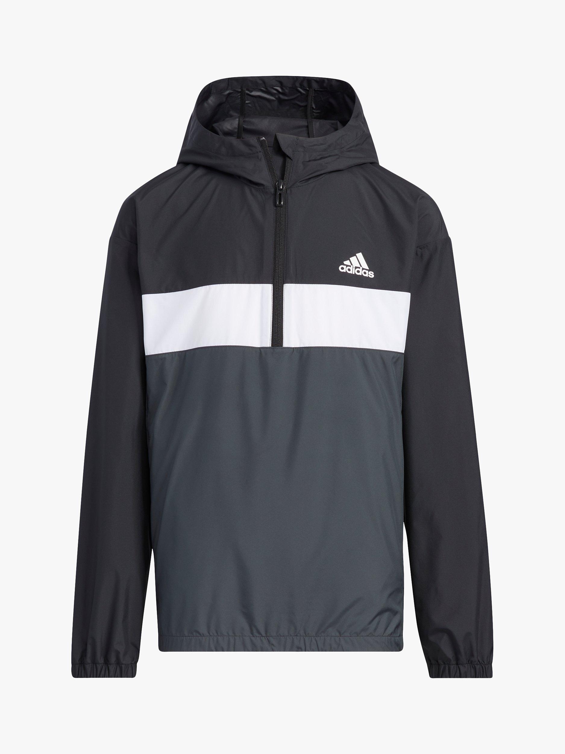 adidas Kids Panel Anorak Jacket Black