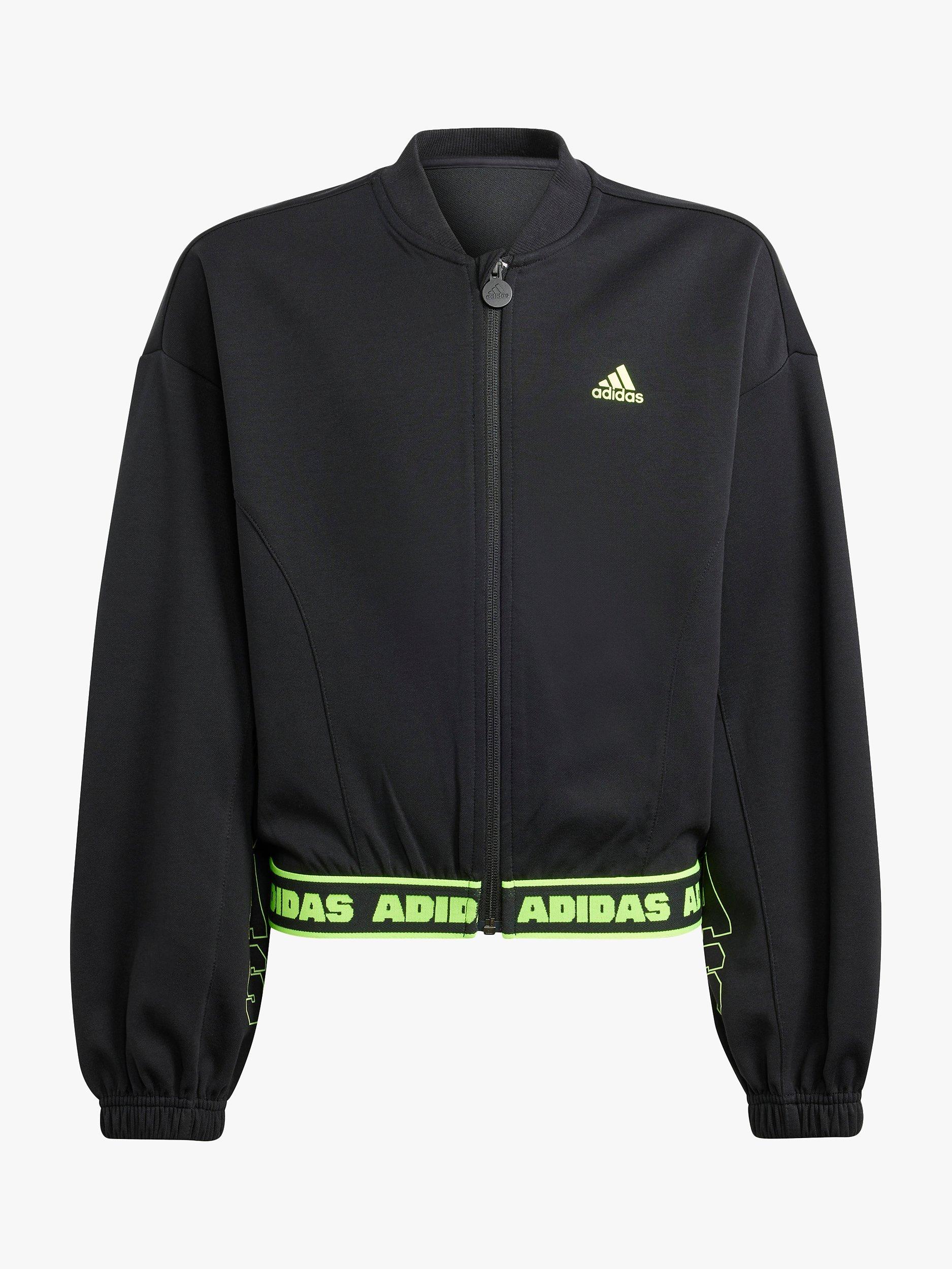 adidas Kids' Cropped Bomber Jacket, Black