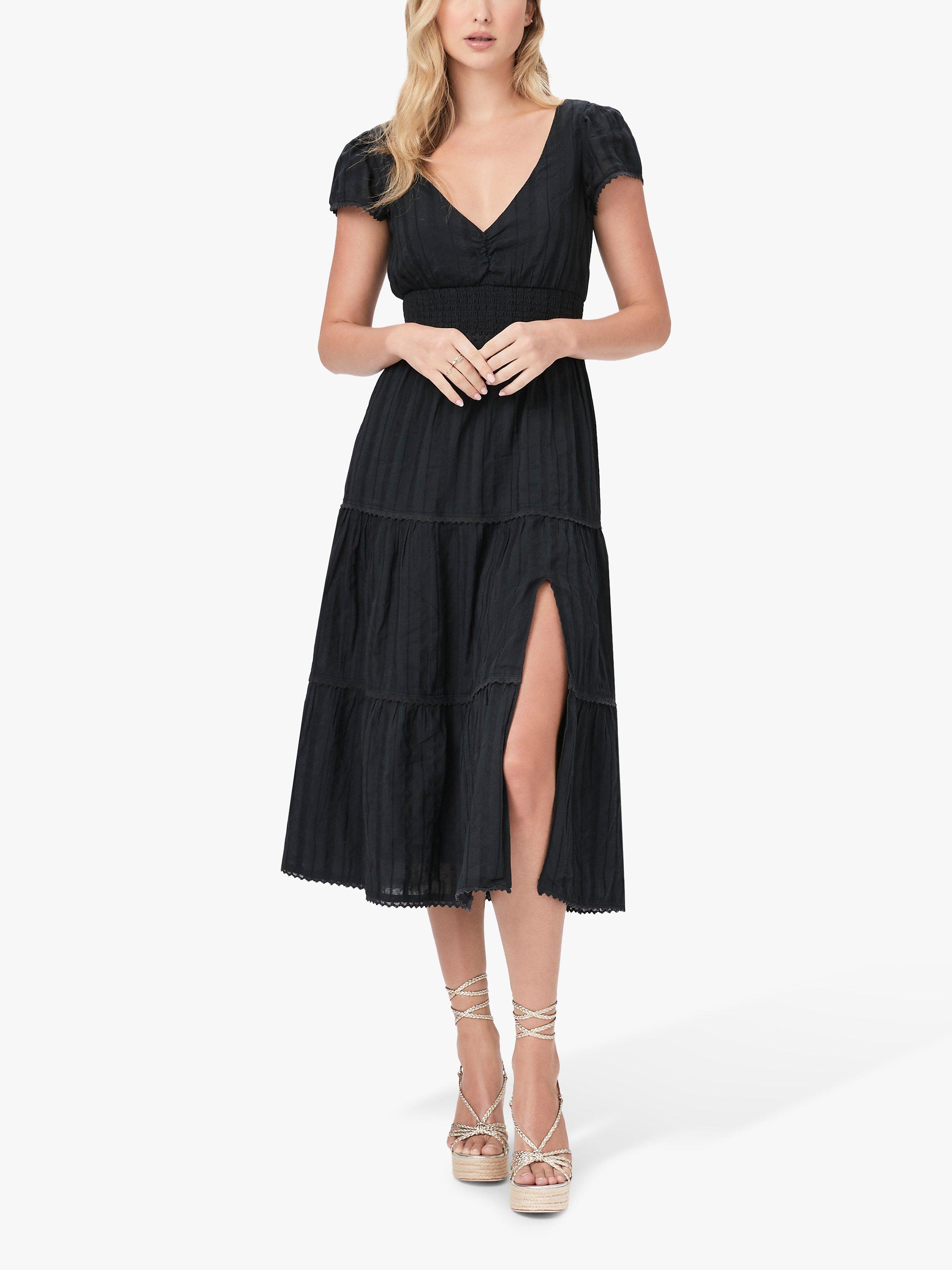 PAIGE Soledad Tiered Dress, Black